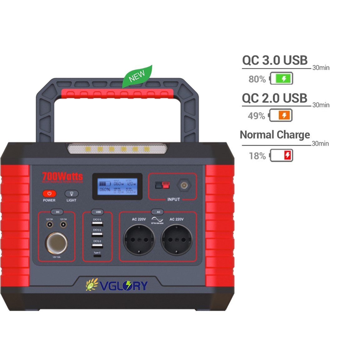 Convenient carry ac dc 330w 500w 1000w 1kw portable solar power station systems